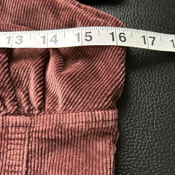 Anthropologie Pilcro Corduroy Corset Top Crop Stretch Back Adjustable Strap Sz 4 - Picture 13 of 14